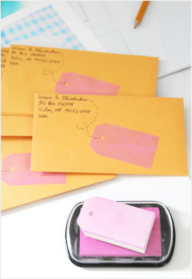 DIY Fun way to address envelopes