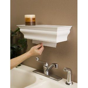 DIY: Paper towel holder inside a shelf!!