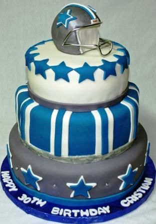 Dallas Cowboys Tiered 30th Birthday Cake