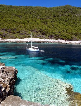 Dalmatia, Croatia – Crystal clear Adriatic Sea off Mljet Island