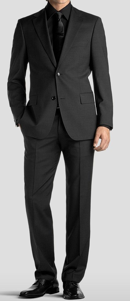 Dark grey suits for the men