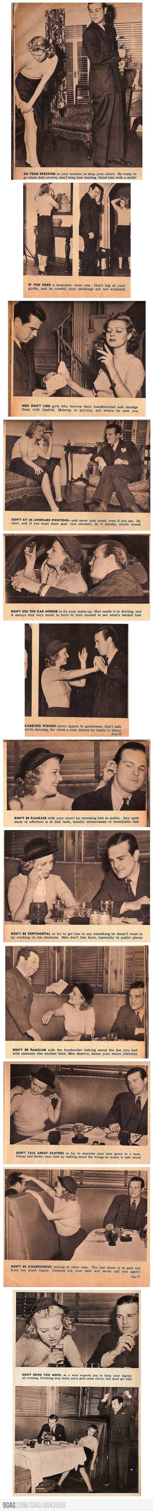 Dating Advice for Women circa 1950