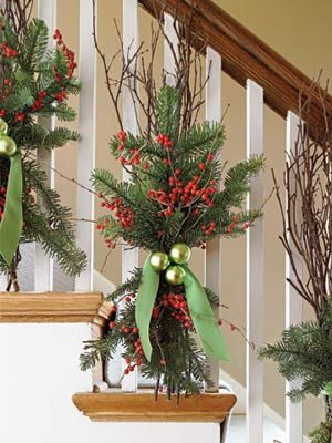 Deck the Banister - 50 Easy Holiday Decorating Ideas.