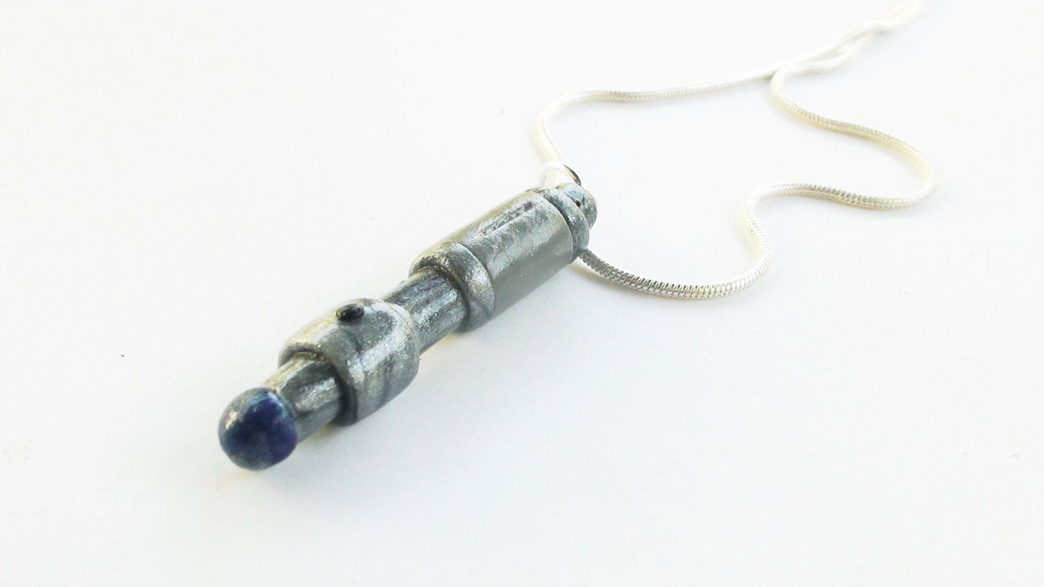 Doctor Who 10th Doctor Sonic Screwdriver Necklace. $7.00, via Etsy.