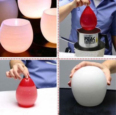 Dollar Store Crafts »Make Water Balloon Candle Holders