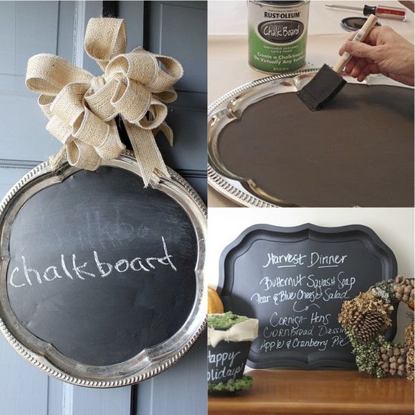 Dollar Store Tray + Chalkboard Paint