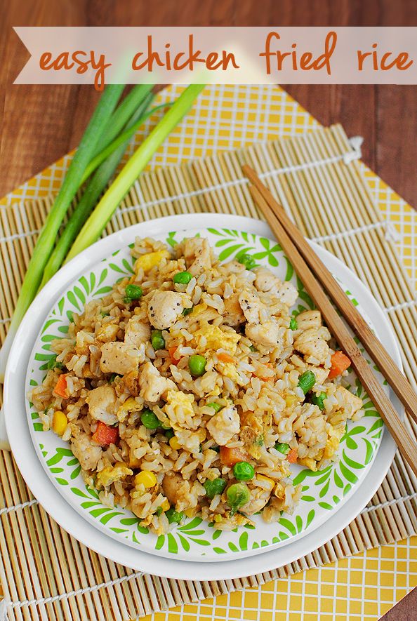 Easy Chicken Fried Rice is cheaper than take out, and much healthier too!