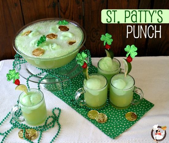 Easy St. Patrick’s Day Punch {drinks} from @Pocket Change Gourmet