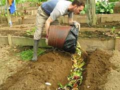 Easy composting. Great microbial activity, promotes earthworms.