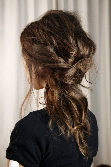 Effortless Messy Half Updo