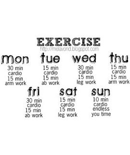 Exercise routine.