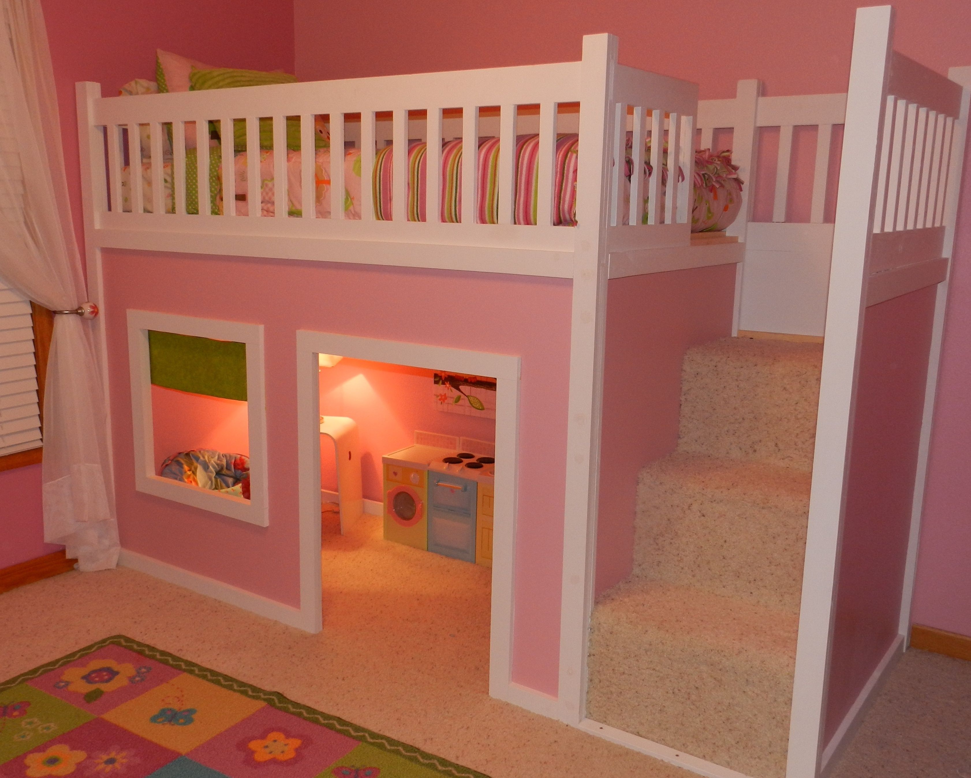 FREE instructions/plans on how to build a loft/playhouse bed – Endless possibili