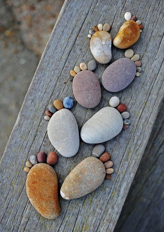 Feet stones.  Stone feet.  DIY project