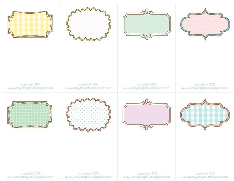 Free printable labels