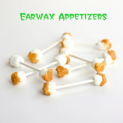 Halloween Gross finger foods-earwax-appetizer