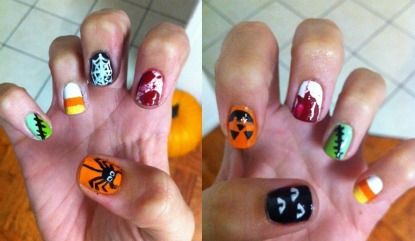 Halloween nails.  Boo!