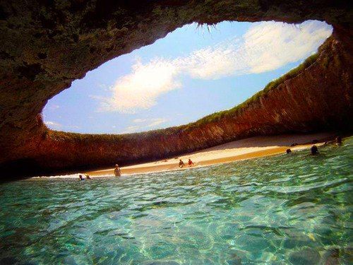 Hidden Beach on Marieta Islands, off the coast of Puerto Vallarta, Mexico!