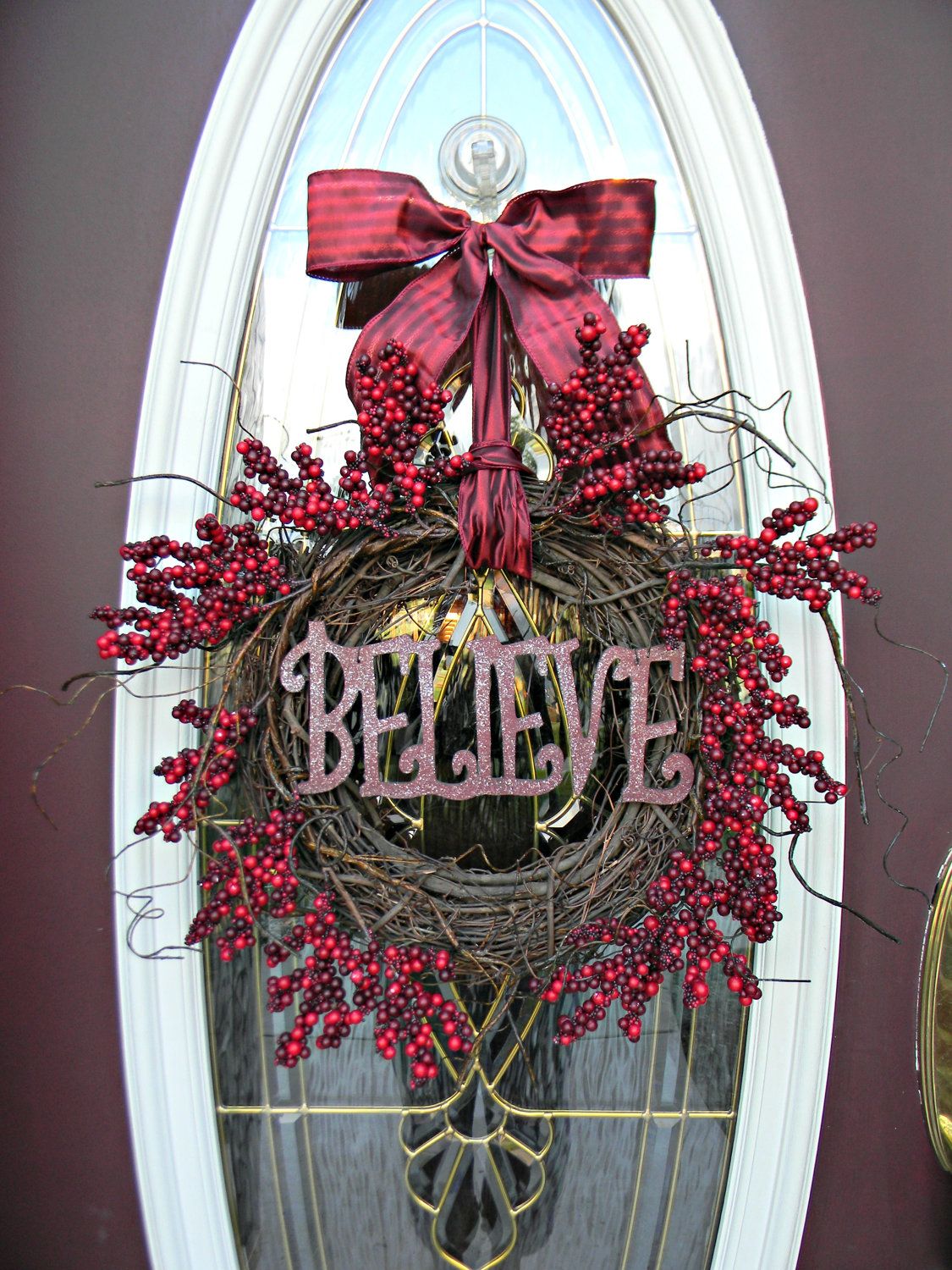 Holiday Christmas Door Wreath