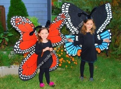 Homemade butterfly costumes