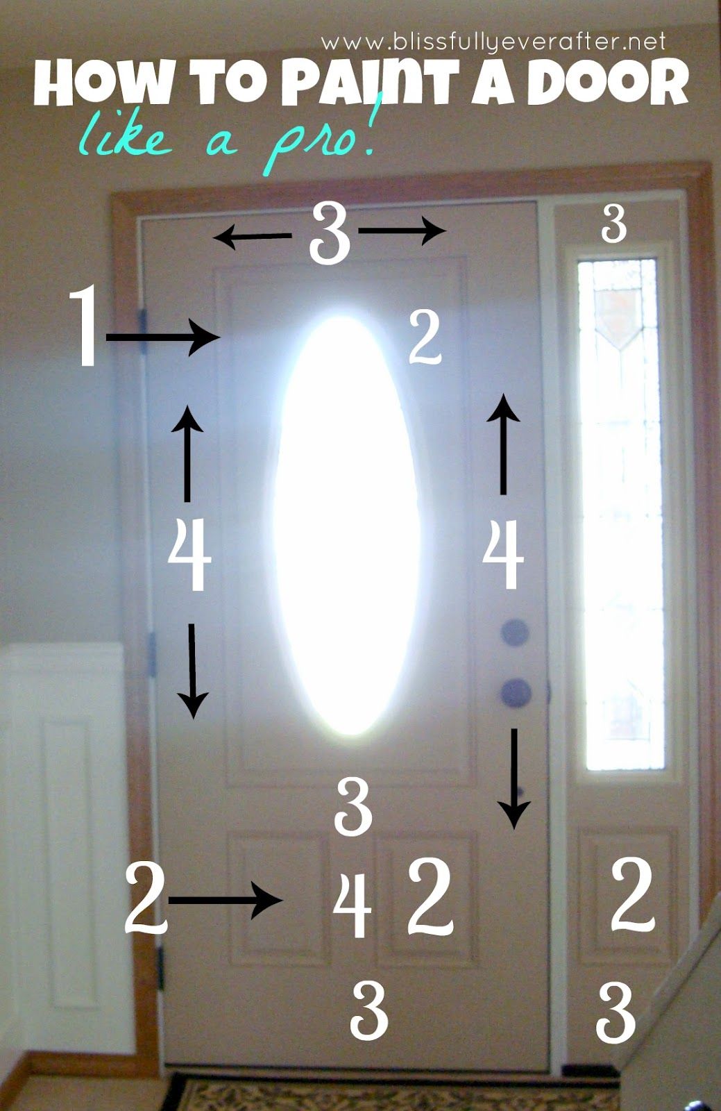 How to Paint a Door   {without brush marks}