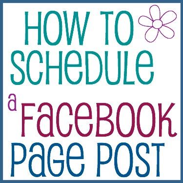 How to Schedule Facebook Page post {via The Crafty Mummy}  #socialmedia #fb