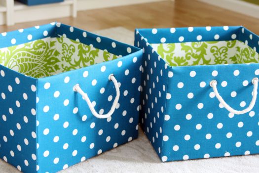 IHeart Organizing: Project Pretty: DIY Fabric Boxes