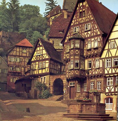 Inn and houses in Germany