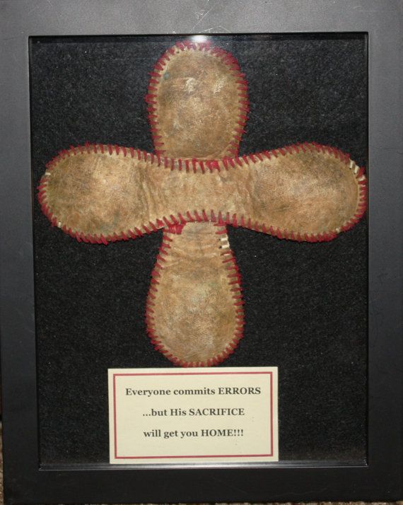 LOVE THIS for boys room!! Baseball Cross: Everyone commits ERRORS, but His SACRI