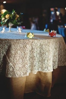 La Vie Inspirations: Burlap & Lace Vintage Wedding  This very much along the