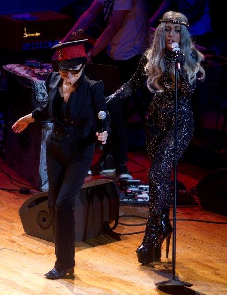 Lady Gaga and Yoko Ono hit the stage together