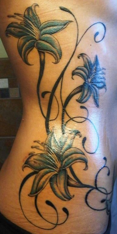 Lilly flower tattoo.