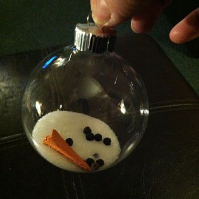 Melted Snowman Ornament made from Kosher Salt, Peppercorns and a Orange Paper Co