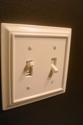 Molding around light switch plate, little details like this make a difference