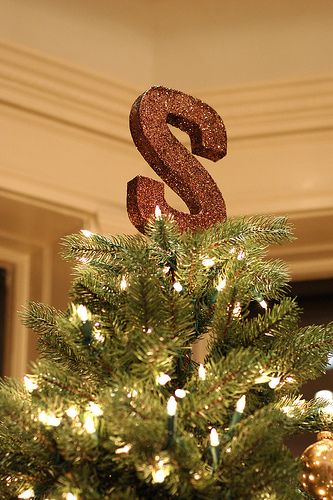 Monogram tree topper