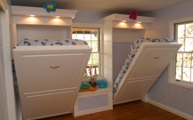 Murphy beds in the play room for sleep over parties..LOVE LOVE LOVE