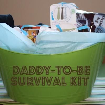 New Dad Survival Kit – I love this! Sometimes daddy's get left out.