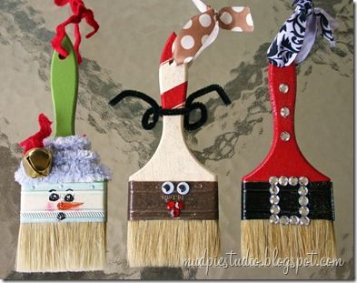 Paintbrush Ornaments- too cute