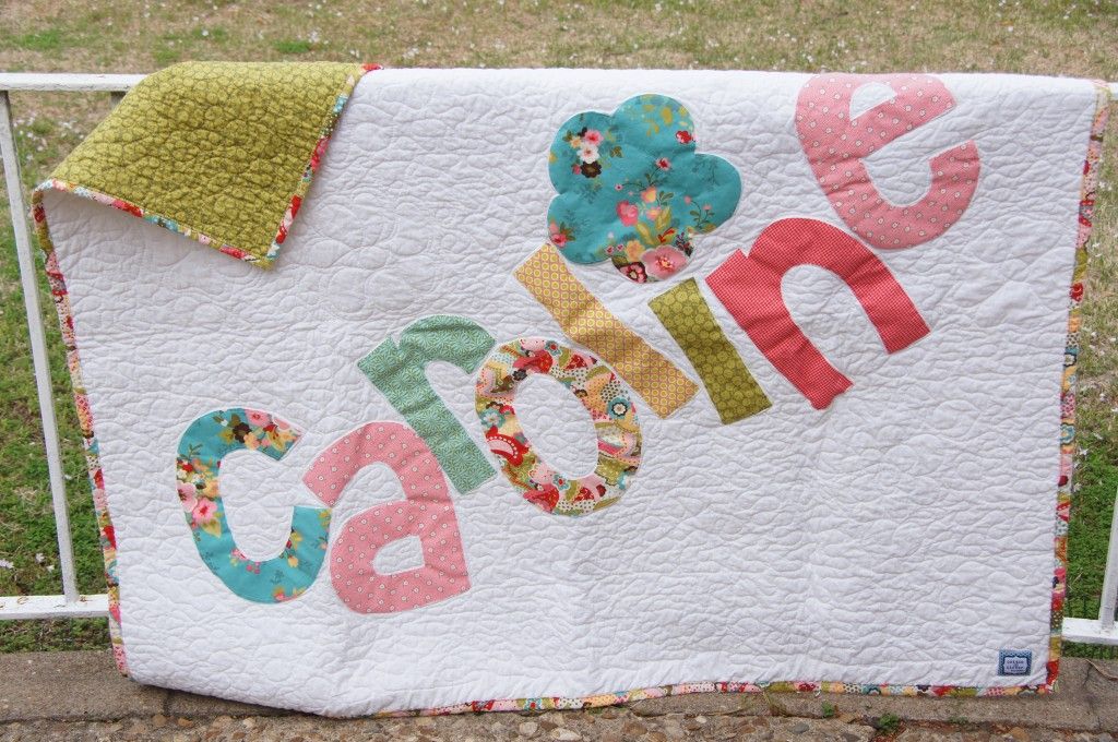 Personalized name quilts…love this.
