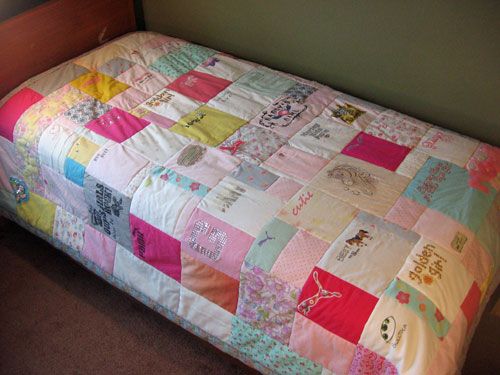 Quilts made of old baby clothes that way you can keep them forever :) mom- a fut