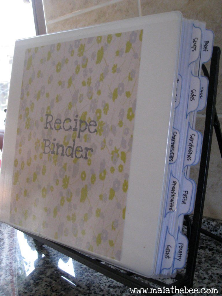 Recipe Binder Printables.