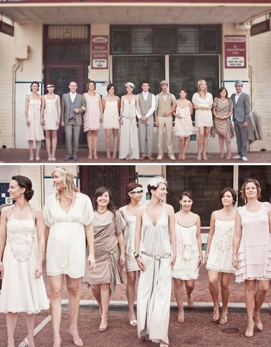Roaring 20s style wedding party