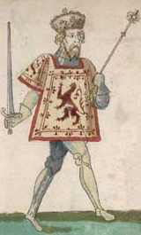Robert II (1316 – 1390). King of Scotland from 1371 to his death in 1390. He was