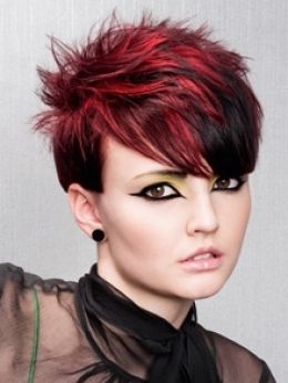 Short Red and Black Hair