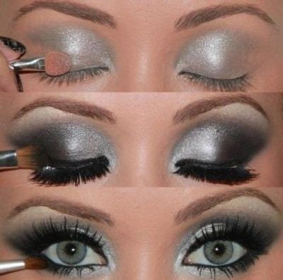 Silvery Dark Eye Makeup