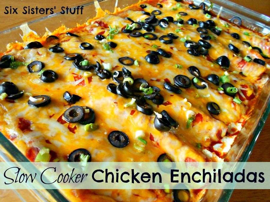 Slow Cooker Chicken Enchiladas – Six Sisters' Stuff