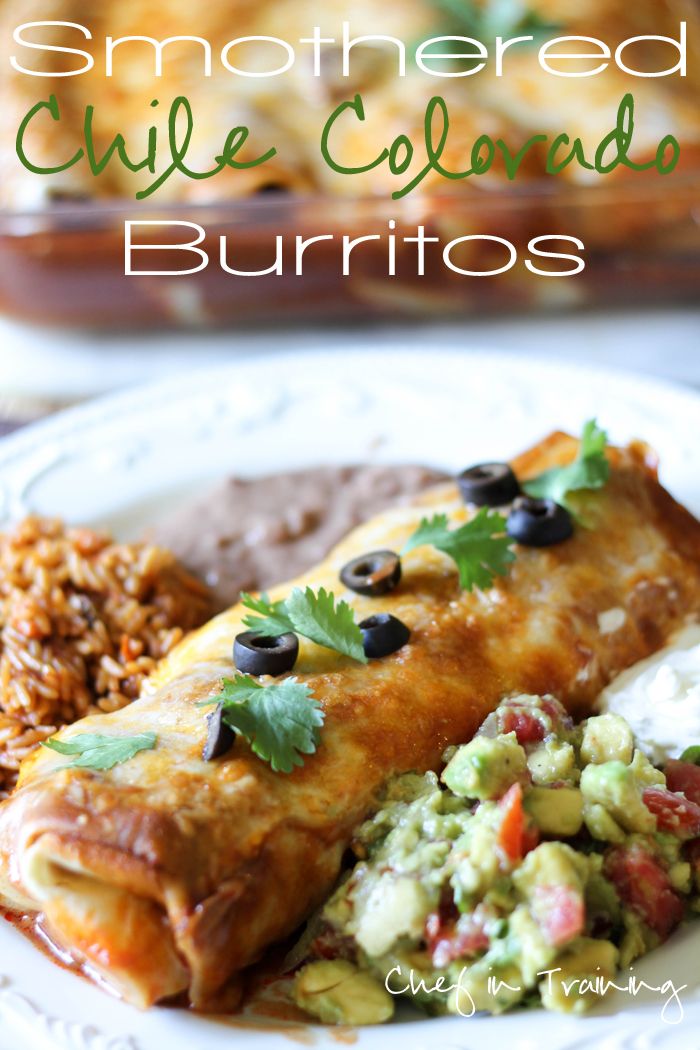 Smothered Chile Colorado Burritos (CROCK POT)! It doesn't get much easier or