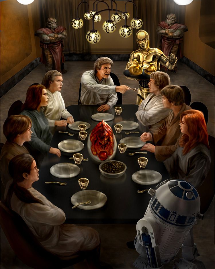 Solo Skywalker family dinner… by ~chrisscalf on deviantART