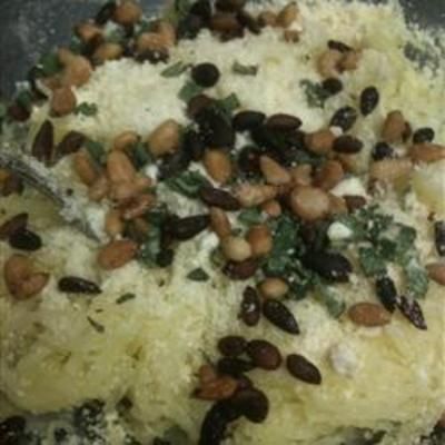 Spaghetti Squash with Pine Nuts, Sage, and Romano