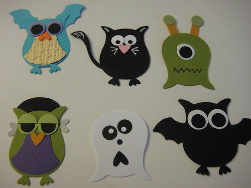 Stampin Up Owl Scrapbook paper piece Halloween Monsters
