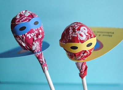 Superhero Birthday lollipops